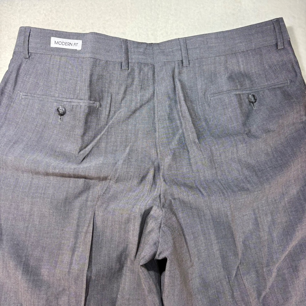 Pronto Uomo Mens Gray 100% Wool Flat Front Modern Fit Dress Pants Size 38 NEW - Picture 9 of 9